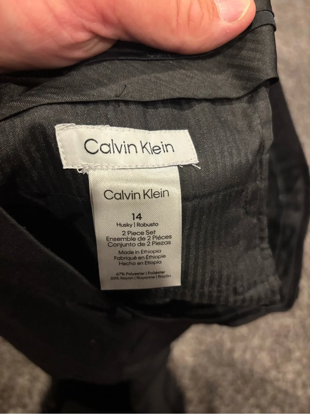 Boy's Calvin Klein Black Dress Pants